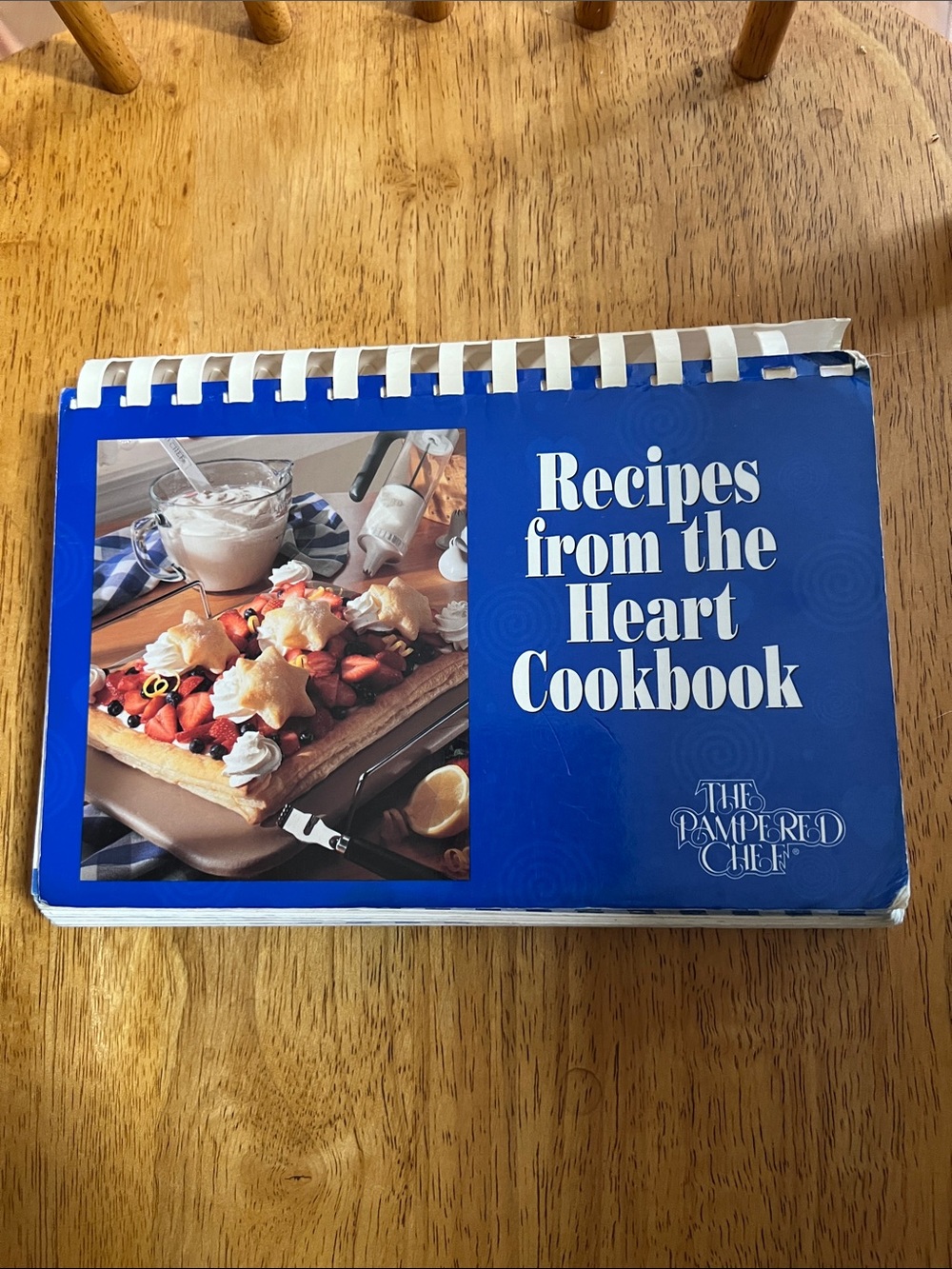 The Pampered Chef Blue 'Recipes from the Heart' Cookbook 1997